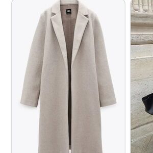 Zara Light Tan Overcoat size small